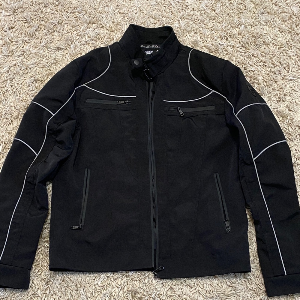 Men's Black Performance Jacket with Reflective Accents